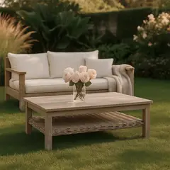 MICA - Mesa de Centro de Exterior y Terraza Moderna en Madera Kubu 111 x 40 cm -0% Interés a 3, 6 o 12 Cuotas Pagando con tu CMR Banco Falabella