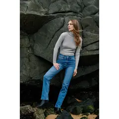 UNIVERSITY CLUB - Jean Skinny para Mujer Tiro medio de Algodón