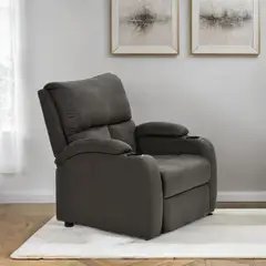 MICA - Silla Reclinable 1 Puesto en Microfibra Push Arm Rest 100 x 76 x76 cm