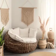 BASEMENT HOME - Poltrona de Exterior en Ratán 221 x 92.5 x 68 cm Kretes - Mueble - 0% Interés a 3, 6 o 12 Cuotas Pagando con tu CMR Banco Falabella