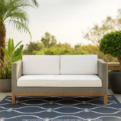 BASEMENT HOME - Sofá de terraza Poliéster Capetown 2 Puestos - 0% Interés a 3, 6 o 12 Cuotas Pagando con tu CMR Banco Falabella