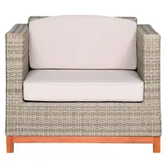 BASEMENT HOME - Sofá de Terraza 1 puesto Rattán plástico Capetown - 0% Interés a 3, 6 o 12 Cuotas Pagando con tu CMR Banco Falabella