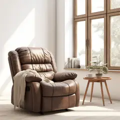 MICA - Silla Reclinable en Cuero Reconstituido, Mecánica. 97 x 92 x 100 cm - Mueble Robbie - 0% Interés a 3, 6 o 12 Cuotas Pagando con tu CMR Banco Falabella