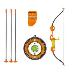 undefined - Kit de arco y flechas de juguete, incluye ( Arco + 3 flechas + tiro al blanco + porta flechas) a partir de los 5 años