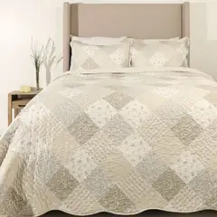 ROBERTA ALLEN - Cubrelecho Ovejero con exterior y relleno de 180 GSM Poliéster. Cubrelecho estampado para Cama Sencilla, doble,queen y king.