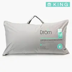DROM - Almohada de Microfibra Hipoalergénico, Firmeza Suave 50 X 90 cm