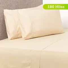 ROBERTA ALLEN - Sábanas Lisas Solid. Sábanas de Poliagodón. Juego de Sábanas 180 Hilos. Juego de sábanas: Dobles, King, Queen, Sencillo.