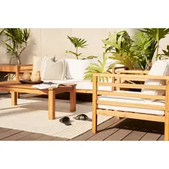 MICA - Sofá de Exterior y Terraza o Jardín Moderno en Gamuza 3 Puestos Camerun 184 x 60 x 74 cm  - 0% Interés a 3, 6 o 12 Cuotas Pagando con tu CMR Banco Falabella
