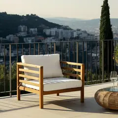 MICA - Poltrona de Exterior y Terraza Moderna en Poliéster Camerun 74 x 60 x 74 cm  - 0% Interés a 3, 6 o 12 Cuotas Pagando con tu CMR Banco Falabella