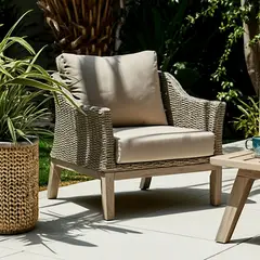 ROBERTA ALLEN - Poltrona de Exterior y Terraza Moderna en Poliéster Kawaii 69 x 68 x 72 cm  - 0% Interés a 3, 6 o 12 Cuotas Pagando con tu CMR Banco Falabella