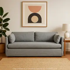 BASEMENT HOME - Sofá Cama 3 Puestos en Poliéster 192 x 76 x 96 - Mueble Clara - 0% Interés a 3, 6 o 12 Cuotas Pagando con tu CMR Banco Falabella