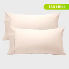 MICA - Funda de almohada 180 Algodón 50 x 90 cm Beige