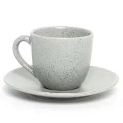 BASEMENT HOME - Taza de Café + Plato Gres Grafito