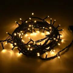 MICA - Luz de Navidad Amarilla extensión de 4.7 m 100 Bombillos