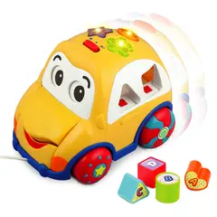 WINFUN - Carro Musical para bebe. Encaja Figuras con luces y sonidos
