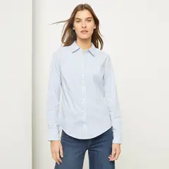 BASEMENT - Camisa Mujer Manga larga de Algodón