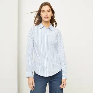 BASEMENT - Camisa Mujer Manga larga de Algodón