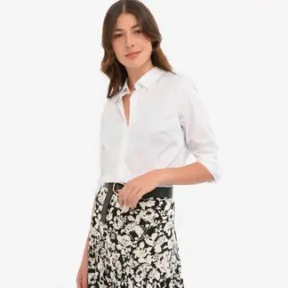 BASEMENT - Camisa Mujer Manga larga de Algodón