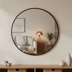 BASEMENT HOME - Espejo de pared Decorativo Redonda