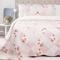ROBERTA ALLEN - Cubrelecho Ovejero con exterior y relleno de 180 GSM Poliéster. Cubrelecho estampado para Cama Sencilla, doble,queen y king.