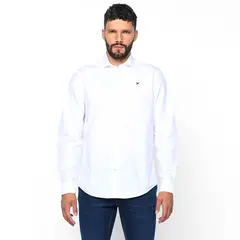 WOLF & HANK - Camisa Hombre Manga larga Slim de Algodón