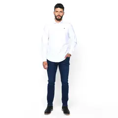 WOLF & HANK - Camisa Hombre Manga larga Slim de Algodón