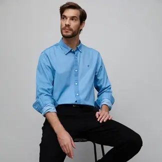 WOLF&HANK - Camisa Hombre Manga larga de Algodón