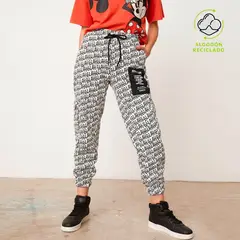 SYBILLA - Pantalón Algodón Mujer Jogger Bajo