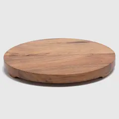 CASA CANTABRIA - Pedestal Redondo en Madera 32 x 32 cm