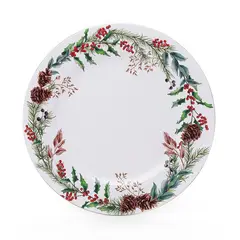 ROBERTA - Plato base Plástico Charger Xmas. Muerdago 33 cm
