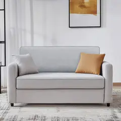 BASEMENT HOME - Sofá Cama Moderno en Tela 2 Puestos Kansas 128 x 87 x 100 cm - 0% Interés a 3, 6 o 12 Cuotas Pagando con tu CMR Banco Falabella