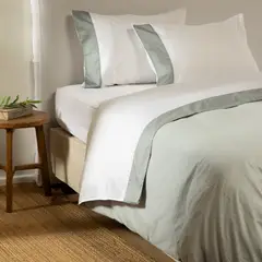 CASA CANTABRIA - SABANA BORDADA FRAME AZ QN