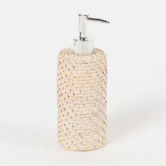 CASA CANTABRIA - Dispensador de jabón Rattán 15 x 7.5 cm