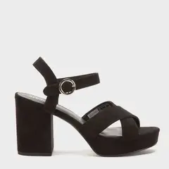 SYBILLA - Sandalias para Mujer con tacón grueso. Sandalias negras de moda para mujer