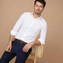 LA MARTINA - Camisa Hombre Manga larga Slim de Algodón