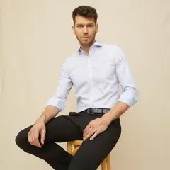 LA MARTINA - Camisa Hombre de Rayas Manga larga Slim de Algodón