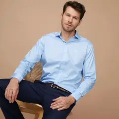 LA MARTINA - Camisa Hombre Manga larga Slim de Algodón