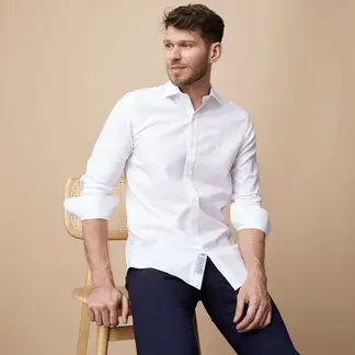 LA MARTINA - Camisa Hombre Manga larga Slim de Algodón
