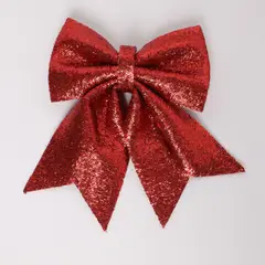 MICA - Lazo Navideño Rojo 24 cm. Decoración para puertas y ventanas.