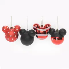 DISNEY - Bola de Navidad Disney: Mickey Set x4 16 cm