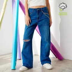 SYBILLA - Jean Wide Leg Tiro Alto Mujer