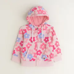 YAMP - Saco Con capucha para Bebé niña con Estampado Manga larga