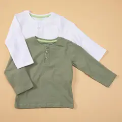 YAMP - Pack x2 Camiseta para Bebé niño en Algodón