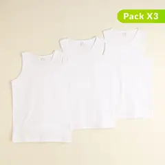FEDERATION - Pack de 3 camisetas blancas esqueleto para niño