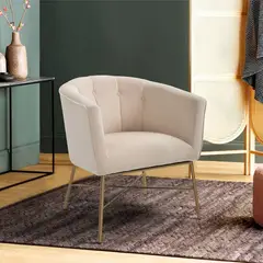BASEMENT HOME - Poltrona de Sala Moderna en Tela Falette 73 x 68 x62 cm