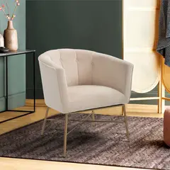 BASEMENT HOME - Poltrona de Sala Moderna en Tela Falette 73 x 68 x62 cm