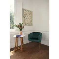 BASEMENT HOME - Poltrona de Sala Moderna en Tela Falette 73 x 68 x62 cm