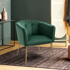 BASEMENT HOME - Poltrona de Sala Moderna en Tela Falette 73 x 68 x62 cm