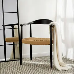 BASEMENT HOME - Silla de Comedor Moderna en Rústico Negro (Incluye 1 Silla)