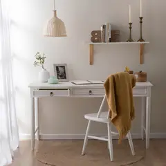 ROBERTA ALLEN - Escritorio Moderno en Madera de Bayur Bardot 145 x 76 x 61 cm - 0% Interés a 3, 6 o 12 Cuotas Pagando con tu CMR Banco Falabella